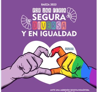 Cartel de la campaña por una feria segura, en Baeza.