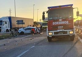 Accidente con heridos, el mes pasado en la A-4 a su paso por Guarromán.