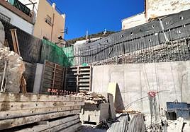 Estado de las obras de la Caja de Música en la calle Elvín.