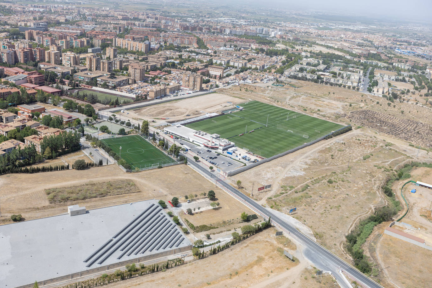 Granada, vista desde el helicóptero de la Guardia Civil