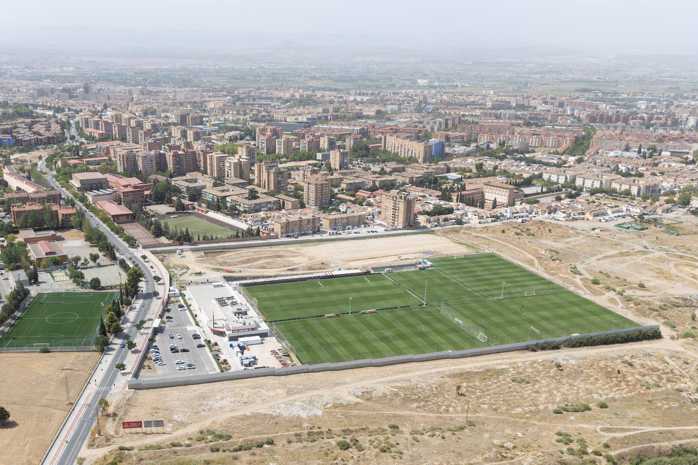 Granada, vista desde el helicóptero de la Guardia Civil