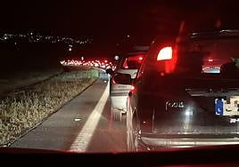 Gran atasco en la A-44 a la altura de Nigüelas.