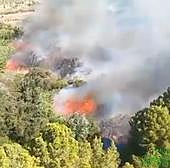 El fuerte viento complica el fuego en Órgiva y el Infoca suma más medios aéreos