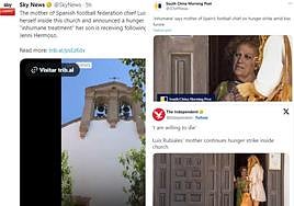 Algunos de los medios internacionales que se hacen eco deel encierro de la madre de Luis Rubiales