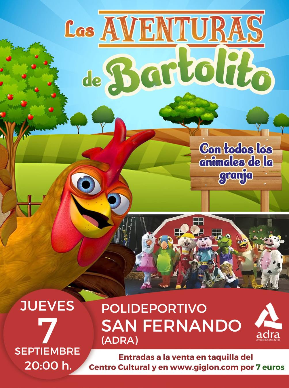 Teatro para toda la familia en Adra con 'Las aventuras de Bartolito'