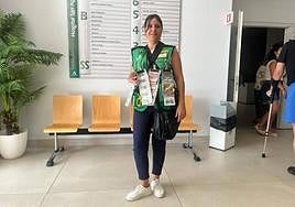 Jennifer Jiménez Viedma, vendedora de la ONCE que ha repartido la suerte en Linares.