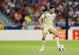 Vallejo, en el partido con el Atlético de Madrid.