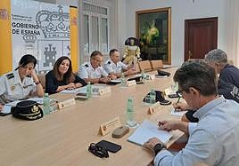 Reunión para coordinas la seguridad del partido en la capital.