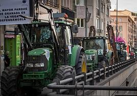 La última tractorada protagonizada por los agricultores en Granada.