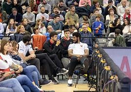 Cristiano Felicio, en el Palacio cuando estuvo lesionado.