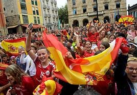 'Fan Zone' en Gijón para seguir la final del Mundial de Fútbol femenino.