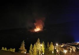 Fuego en Pampaneira esta pasada noche