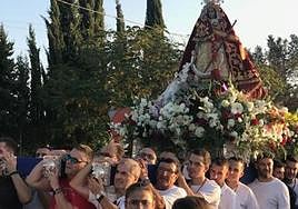 Recorrido de la procesión con la Virgen.
