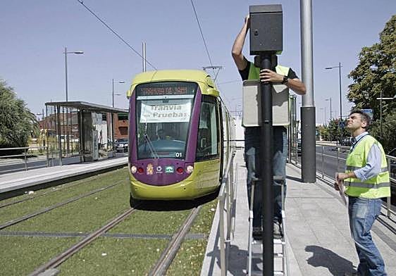 Imagen de archivo del tranvía en pruebas.