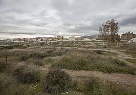 Solar de Mondragones donde se levantarán las viviendas.