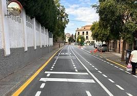 Una de las vías del Área Metropolitana que se ha convertido en 'ciclocalle'.