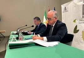 Antonio Sanz y Jesús Estrella durante la rueda de prensa.