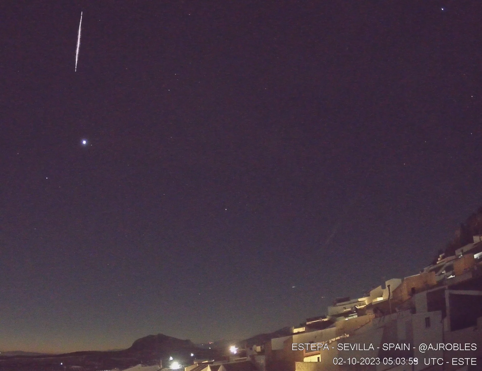 El espectacular bólido que ha cruzado el cielo de Almería a 230.000 kilómetros por hora