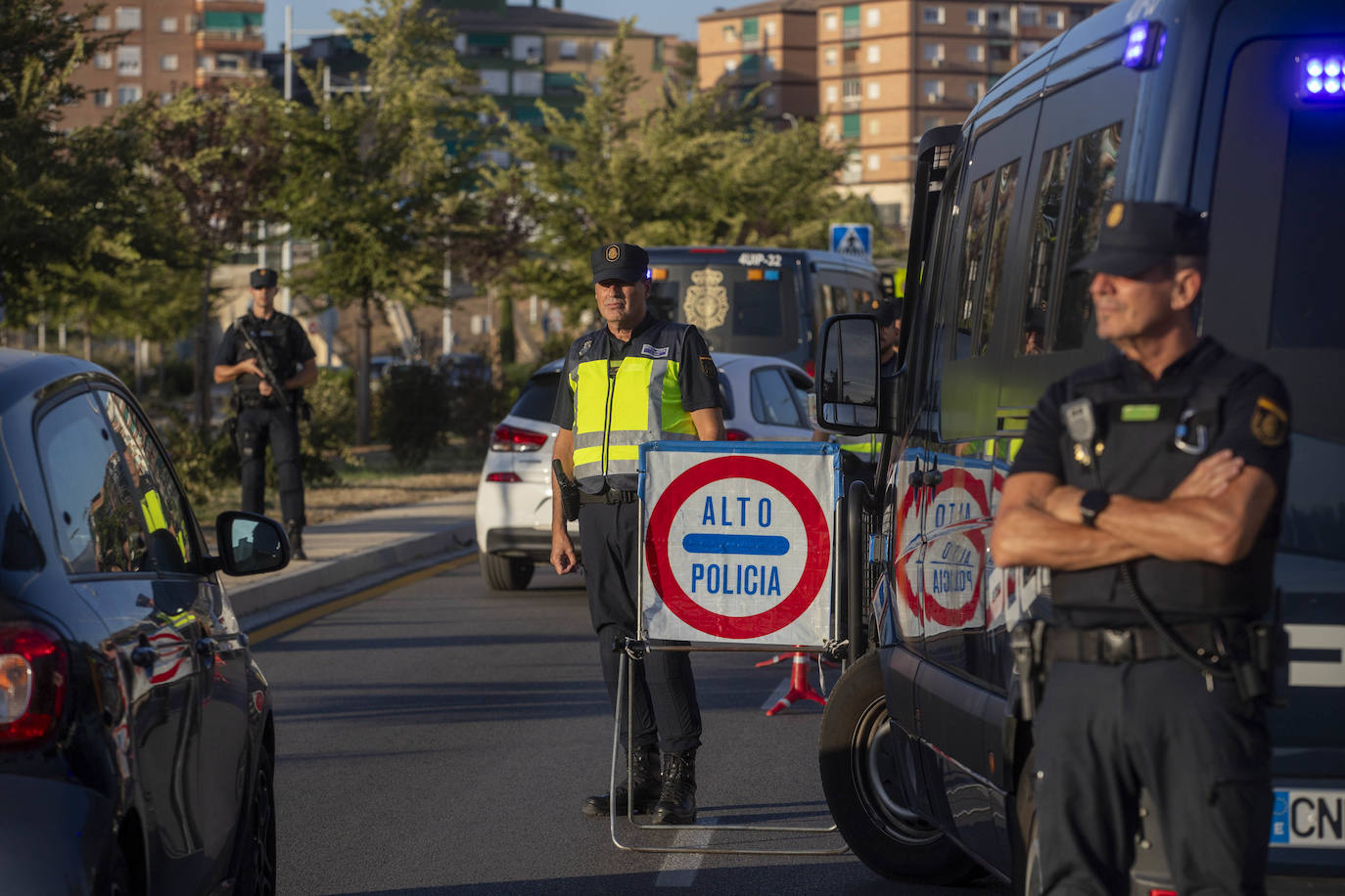 Las imágenes de los controles en los accesos a Granada por la cumbre europea