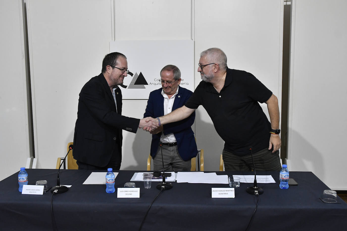 Andrés García Ibáñez, en el acto en el que le nombraron Colegiado de Honor.