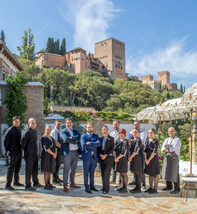 El equipo de La Borraja, en el Carmen de los Chapiteles.