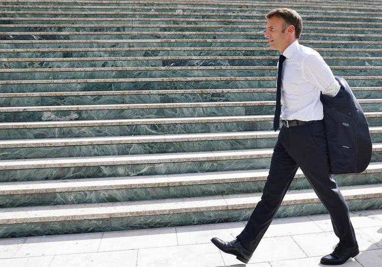 Emmanuel Macron en el Palacio de Congresos..