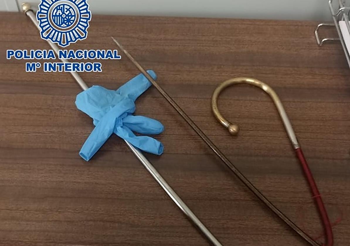 El estoque del detenido.