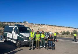 Visita al puesto de control en la A-311 con la nueva campaña de vigilancia.