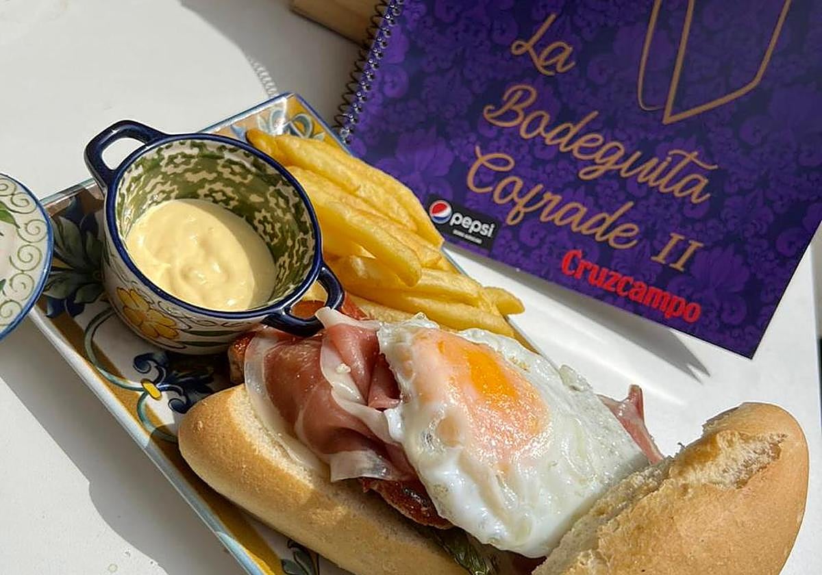 Una de las tapas de La bodeguita cofrade.