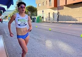 María Pérez, durante una carrea.