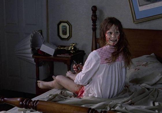 Linda Blair, en una escena de la película 'El exorcista'.