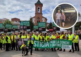 La manifestación en Zafarraya en favor de 'Cantino' y 'La Conchi'.