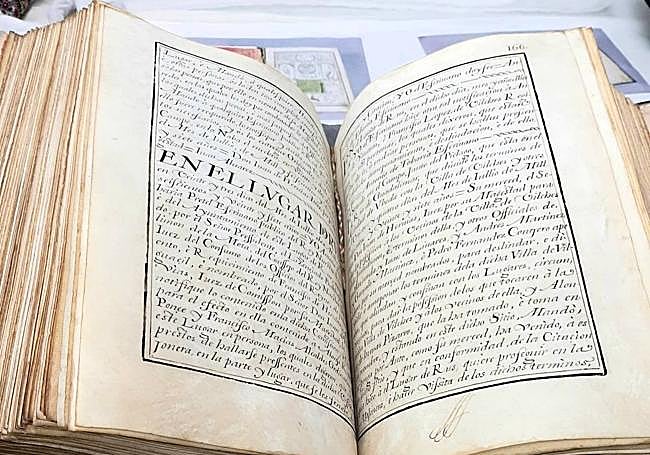 Páginas interiores de este libro de 1673.