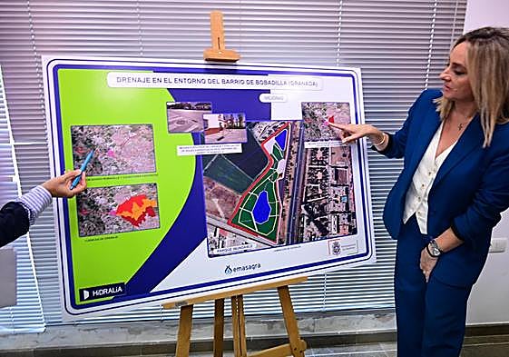 La alcaldesa de Granada, Marifrán Carazo, presenta el proyecto del lago artificial