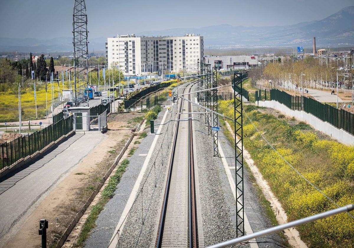 Zona de Granada donde se soterrarán las vías del AVE.