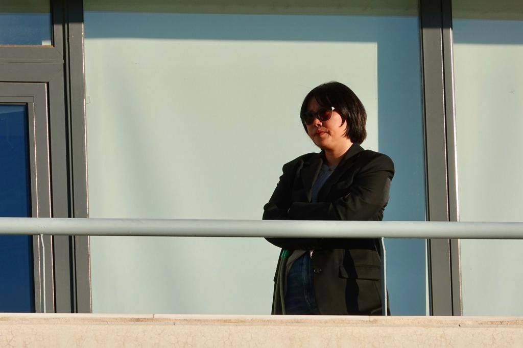 Sophia Yang, en el balcón de la Ciudad Deportiva.