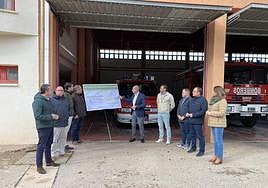 Presentación del proyecto Aula de Formación en el parque de bomberos de Orcera.