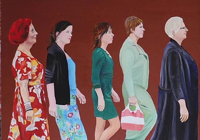 Paca Rimbau, representada en un mural de Berthe Lutgen.