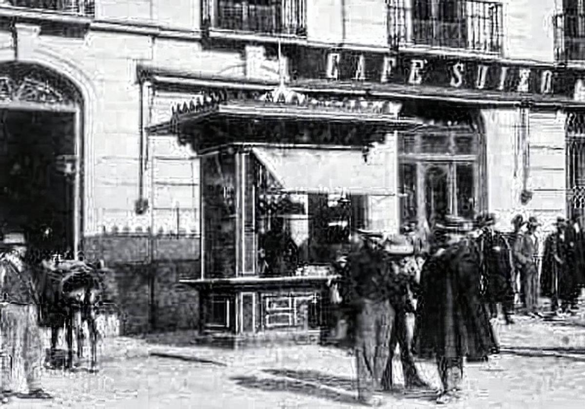 El Café Suizo en el siglo pasado.