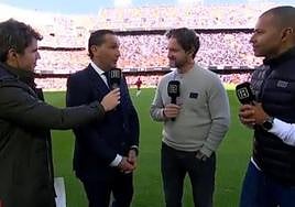 Alfredo García Amado, durante la previa de DAZN.