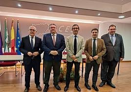 Jesús Estrella, Bartolomé González, Josege Paradela, Cristóbal Sánchez y Javier Calvente