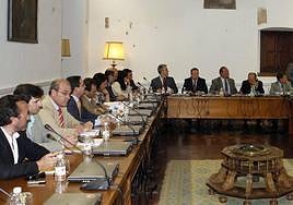 Reunión del Patronato en la que se analizó la ampliación del PTS en terrenos de Ogíjares en 2008.