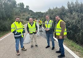 Obras en la A-319, en Hornos.