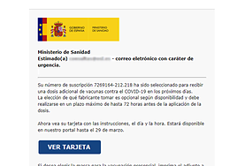 Alertan de una estafa en la que se hacen pasar por el Ministerio de Sanidad