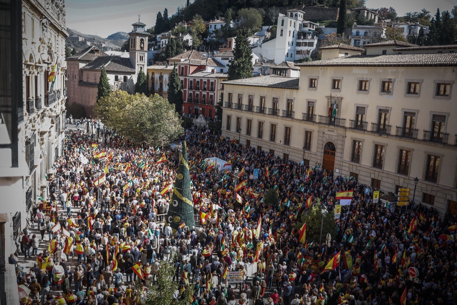 Las imágenes de la protesta en Granada contra la amnistía