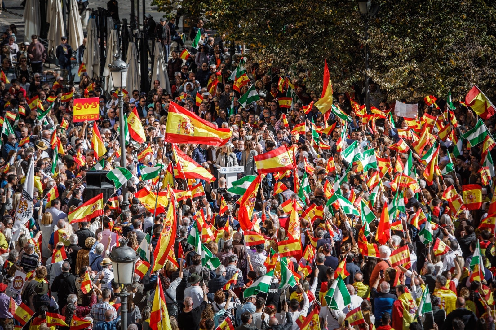 Las imágenes de la protesta en Granada contra la amnistía