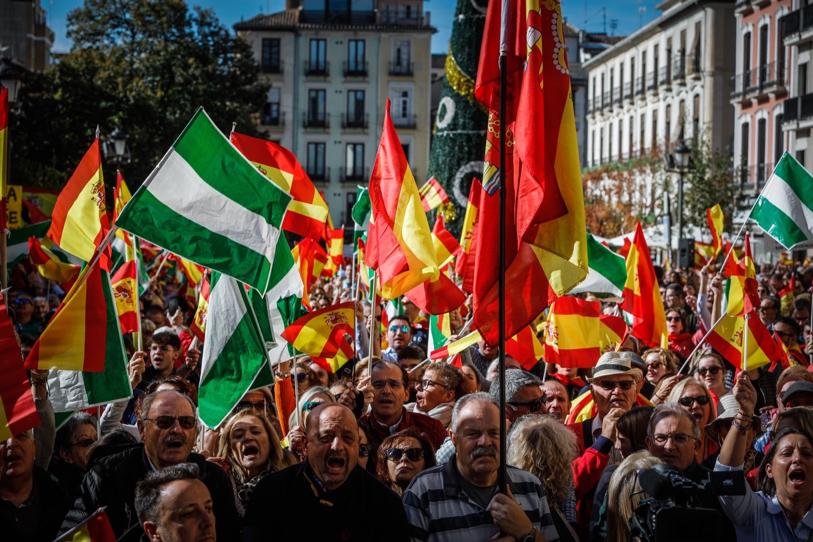 Las imágenes de la protesta en Granada contra la amnistía