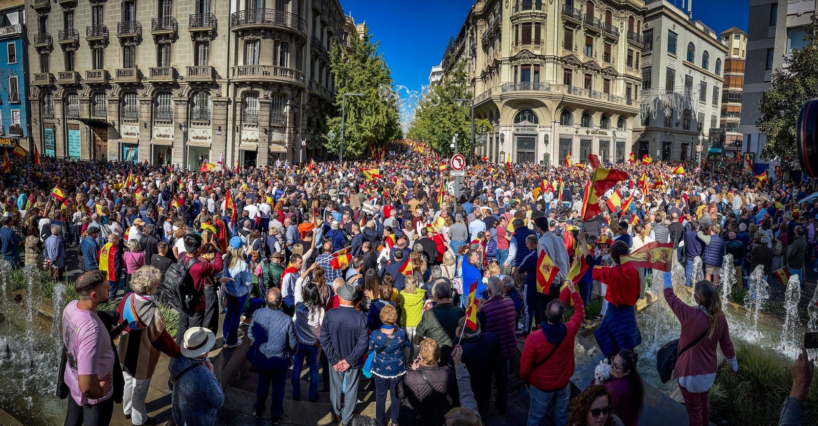 Las imágenes de la protesta en Granada contra la amnistía