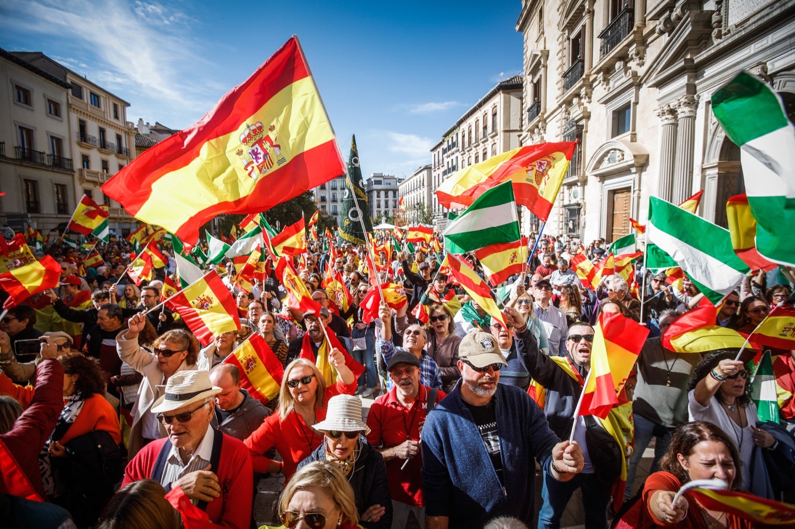 Las imágenes de la protesta en Granada contra la amnistía