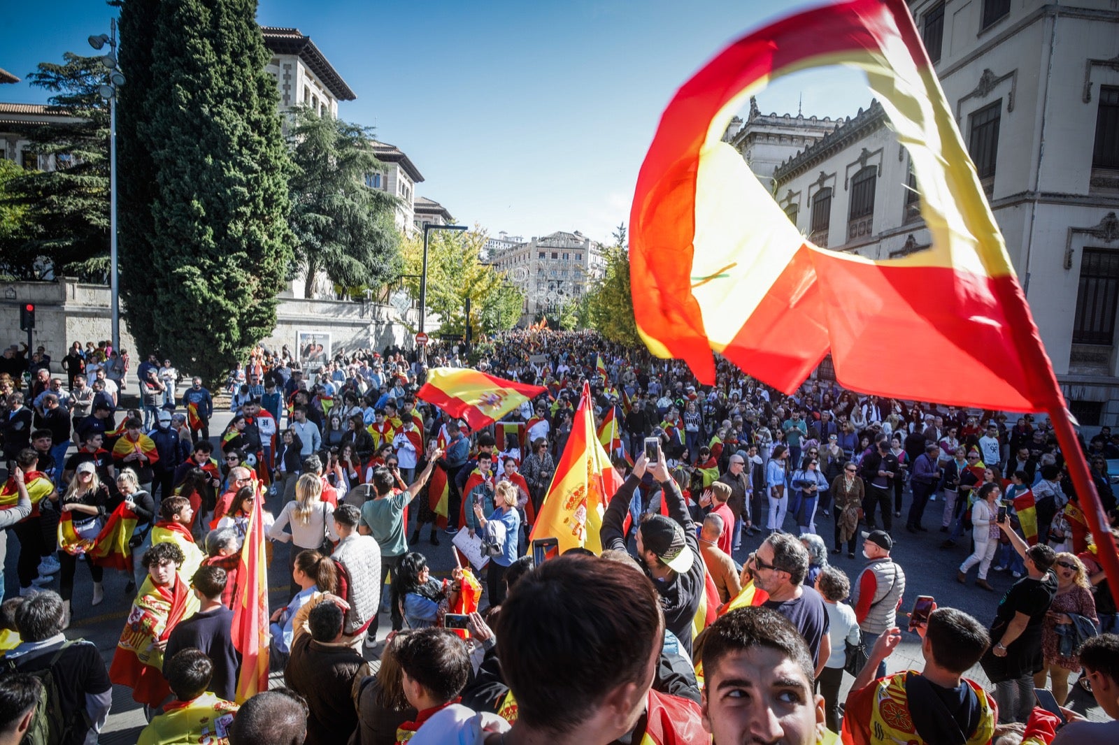 Las imágenes de la protesta en Granada contra la amnistía